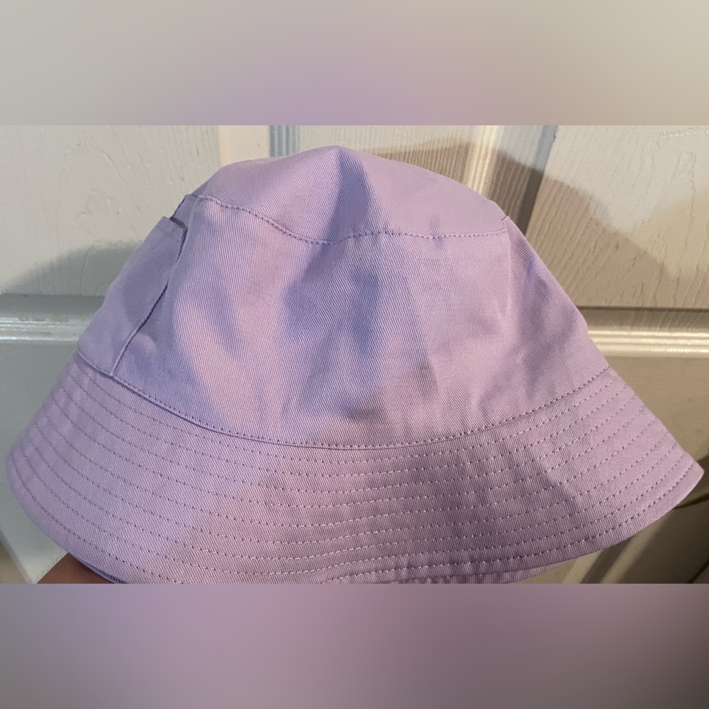 Justice Lavender Bucket Hat Smiley Patch Girls One Size NWT - Picture 4 of 5